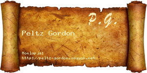 Peltz Gordon névjegykártya